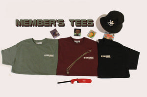 The "Memebers T" Spring time 420 drop  Mens Womens unisex T Shirt short sleeve ( available in 3 solid colors Cranberry Burgundy, Black and Military Green) a soft 50/50 cotton-poly blend  Midnight to 420am on sale $10 buy any 2 for $30