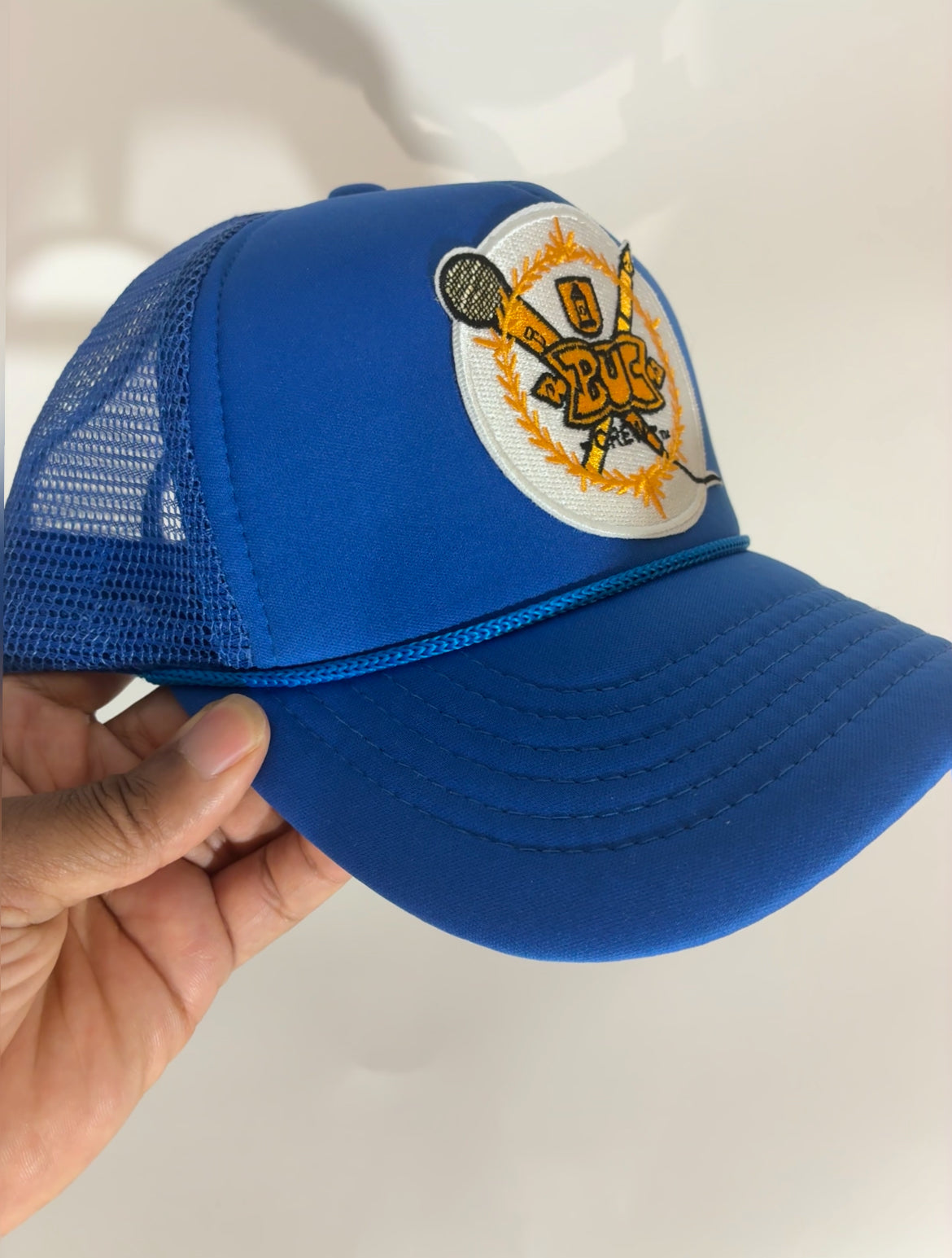 BLACK on BOTH SIDES CAPSULE HATS in color Blue